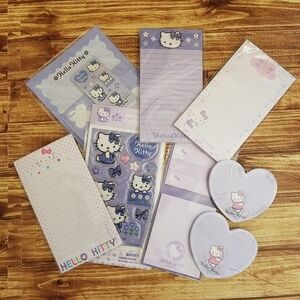Hello Kitty Lavender Purple Magnetic Notepad & Sticker Set Sticky Notes Set